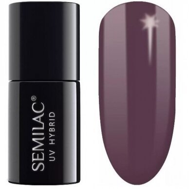 SEMILAC 075 long lasting hybrid gel polish Stylish Brown, 7 ml.