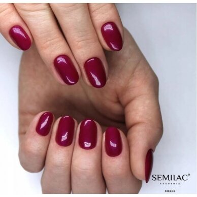 SEMILAC 082 стойкий гибридный гель лак для ногтей HYBRID Luminous Cyclamen, 7 ml. 4