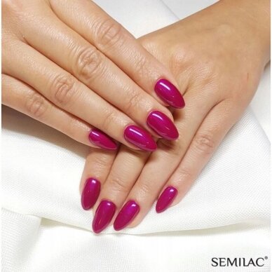 SEMILAC 082 long lasting hybrid gel polish Luminous Cyclamen, 7 ml. 1