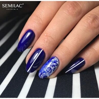 SEMILAC 088 long lasting hybrid gel polish Blue Ink 7 ml 2