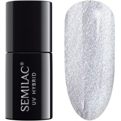 SEMILAC 093 гель лак HYBRID Silver Dust 7 ml