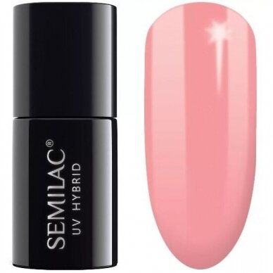 SEMILAC 102 стойкий гибридный гель лак для ногтей Pastel Peach 7 ml