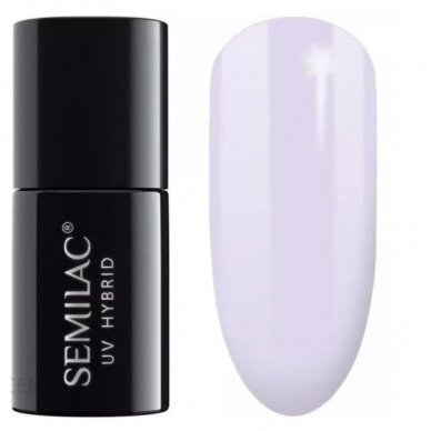 SEMILAC 127 ilgalaikis hibridinis nagų lakas Violet Cream 7 ml