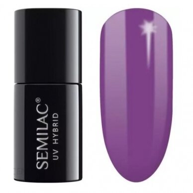 SEMILAC 129 ilgalaikis hibridinis nagų lakas Violet Bliss 7 ml