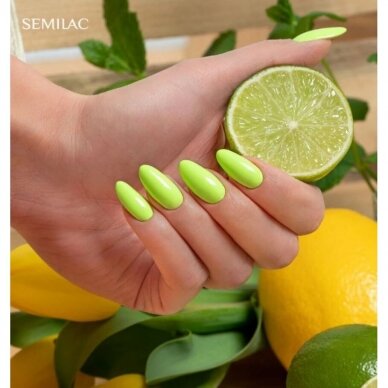 SEMILAC 564 long lasting hybrid gel Neon Lime, 7 ml. 1