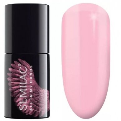 SEMILAC 228 стойкий гибридный гель лак для ногтей ALL IN MY HANDS Light Pink 7 ml