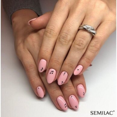 SEMILAC 228 стойкий гибридный гель лак для ногтей ALL IN MY HANDS Light Pink 7 ml 2