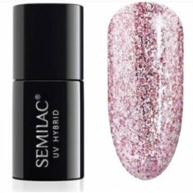 SEMILAC 293 long lasting hybrid gel polish Rose Gold, 7 ml.