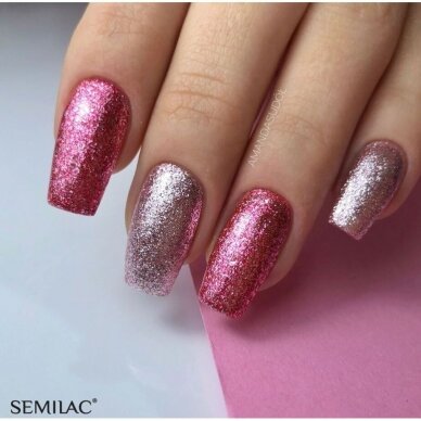 SEMILAC 293 long lasting hybrid gel polish Rose Gold, 7 ml. 1