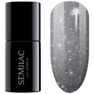 SEMILAC 334 long lasting hybrid gel polish Silver Lavender, 7 ml.