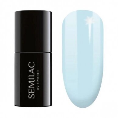 SEMILAC 386 long lasting hybrid gel polish Blue Cloud, 7 ml.