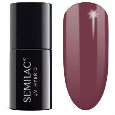 SEMILAC 527 long lasting hybrid gel polish Six by Margaret Burgundy 7 ml