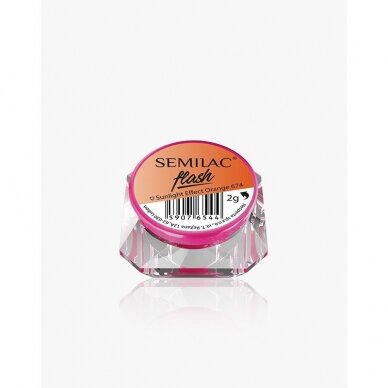 SEMILAC FLASH 674 powder for manicure SUNLIGHT EFFECT ORANGE,1 g.