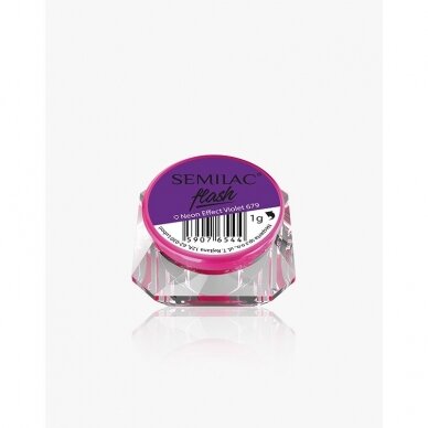 SEMILAC FLASH 679 powder for manicure NEON EFFECT VIOLET,2 g.