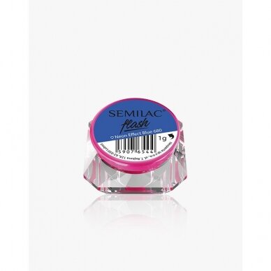 SEMILAC FLASH 680 powder for manicure NEON EFFECT BLUE,2 g.