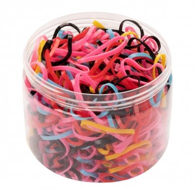 Silicone hair bands for hairstyles, color mix 1