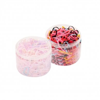 Silicone hair bands for hairstyles, color mix