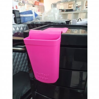 Silicone case/holder for storing hot tools, size L, pink 5