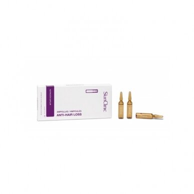 SkinClinic ANTI-HAIR LOSS AMPOULES ampulės, skirtos plaukų slinkimo prevencijai ir priežiūrai, 5 ml.