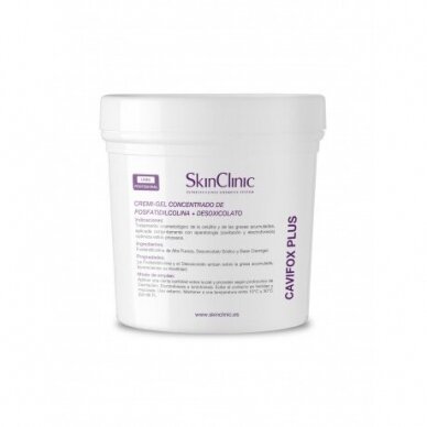 SkinClinic CAVIFOX PLUS anti-cellulite and fat-burning cream gel for iontophoresis, electrophoresis and cavitation, 1000 ml.