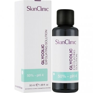 SkinClinic GLYCOLIC EXFOLIATING SOLUTION glikolio šveičiamasis tirpalas, 50 ml.