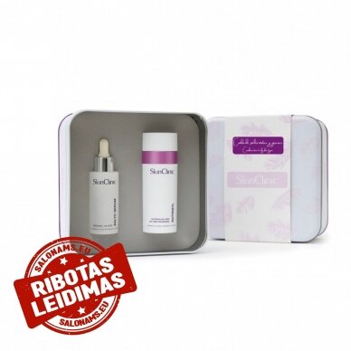 SKINCLINIC professional cosmetics set in a metal box POR ZALYC SERUM 30 ml + NUTRISYL 50 ml