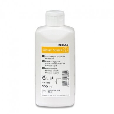 SKINSAN microbiocidal pre-procedural full body wash, 500 ml