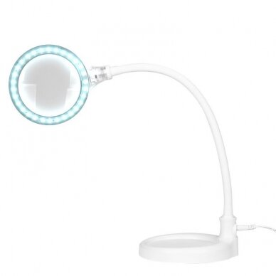 ELEGANTE RED LINE professional cosmetology table LED lamp - magnifying glass ELEGANTE 2014-2R 30 SMD 5D with stand and attachment to surfaces function, white color 3