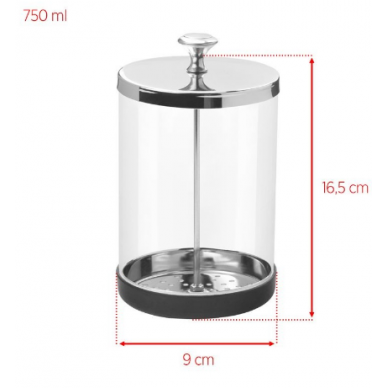 Glass container for disinfection of tools 750 ml 1