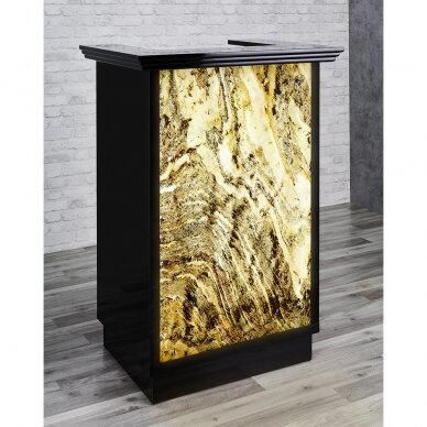 Professional reception desk - reception for beauty salons with LED lighting STONE I 1