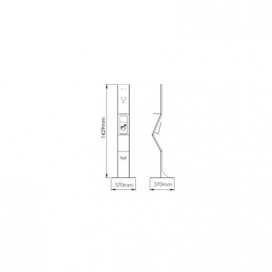 MEDICLINIC stand for hand disinfection and glove box holder 2in1 (with automatic liquid dispenser) 2