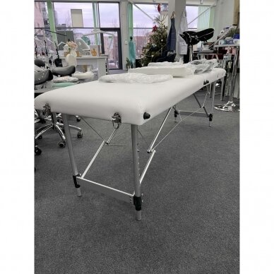 Professional folding massage table KOMFORT ACTIV FIZJO 2 ALUMINUM WHITE 8