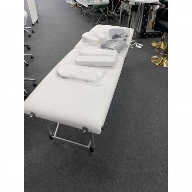 Professional folding massage table KOMFORT ACTIV FIZJO 2 ALUMINUM WHITE 7