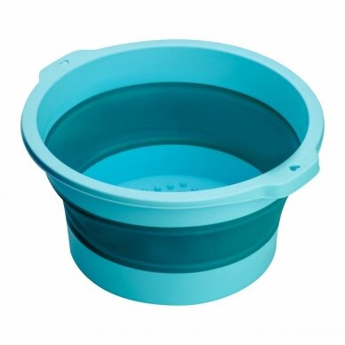 Professional folding pedicure bath for podological work, blue color