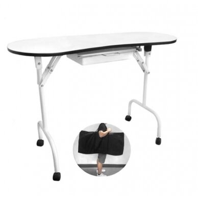 Professional folding manicure table with pull-out drawer MOD 4031 + transport bag 1