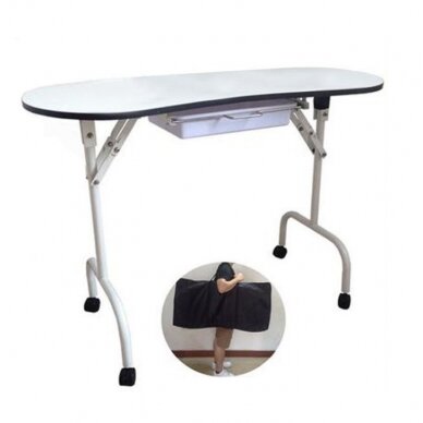 Professional folding manicure table with pull-out drawer MOD 4031 + transport bag