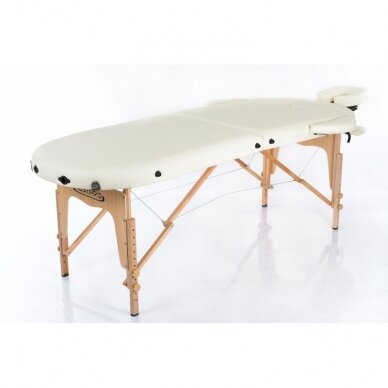 Professional folding massage table for beauticians RESTPRO® CLASSIC OVAL 2 CREAM 1