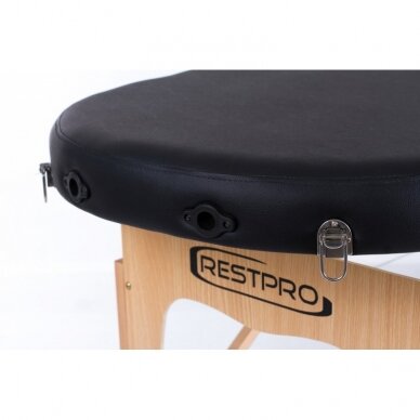 Professional folding massage table for beauticians RESTPRO® CLASSIC OVAL 2 BLACK 8