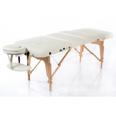 Professional folding massage table VIP 4 CREAM + massage roller 2