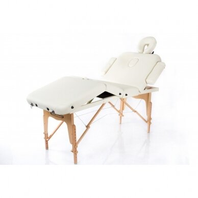 Professional folding massage table VIP 4 CREAM + massage roller 1