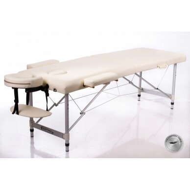 Professional folding massage table - couch ALU 2 (M) CREAM