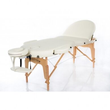 Professional folding massage table VIP OVAL 3 CREAM