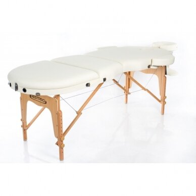 Professional folding massage table VIP OVAL 3 CREAM 1