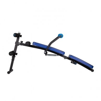 Folding abdominal exercise bench 07 BLACK BLUE 4