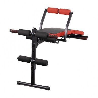 Folding abdominal exercise bench 07 BLACK RED 5