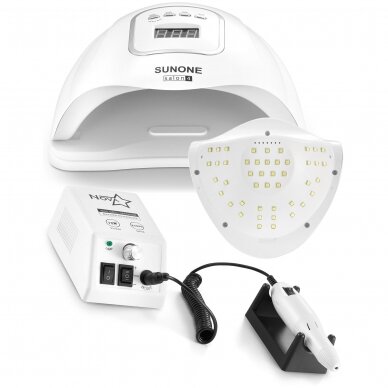 SUNONE ® HYBRID SET gelinio lakavimo rinkinys su UV manikiūro lempa S06 4