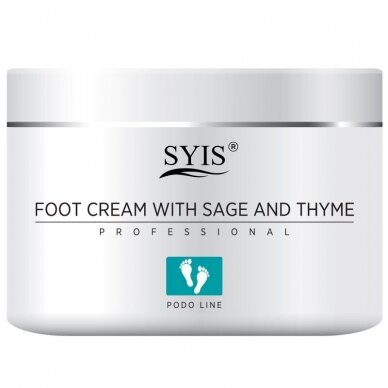 SYIS foot cream with argan oil, sage and thyme, 500 ml.