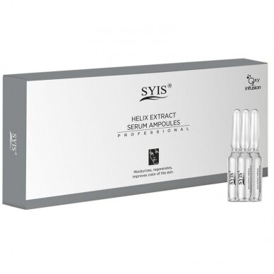 SYIS Stipriai drėkinantis sraigių ekstrakto serumas ampulėse (10 x 3 ml)