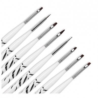 Set of brushes for manicure, 8 pcs.