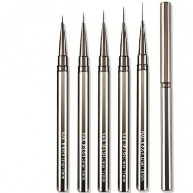 Set of brushes for nail art, 5 pcs.